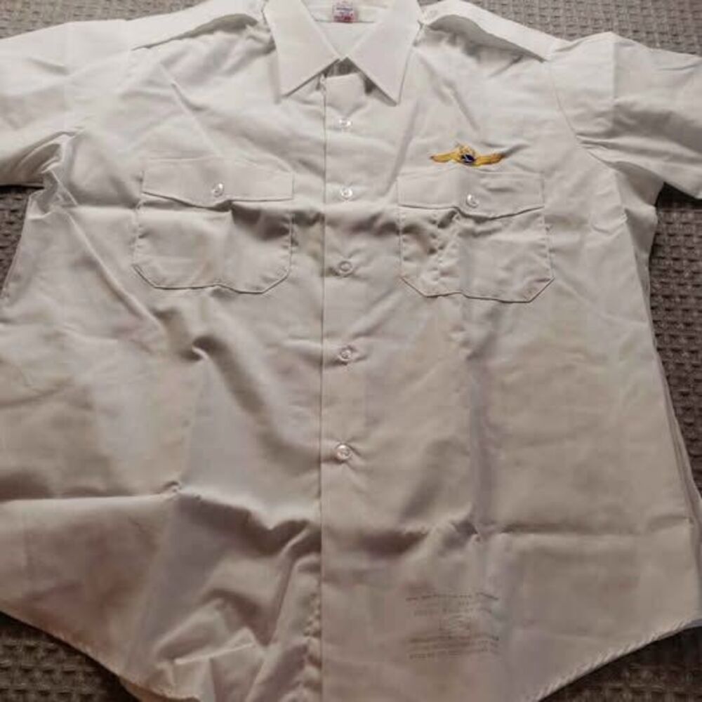 Flying Cross Eastern Airlines Vintage Pilot Shirt Size 16
